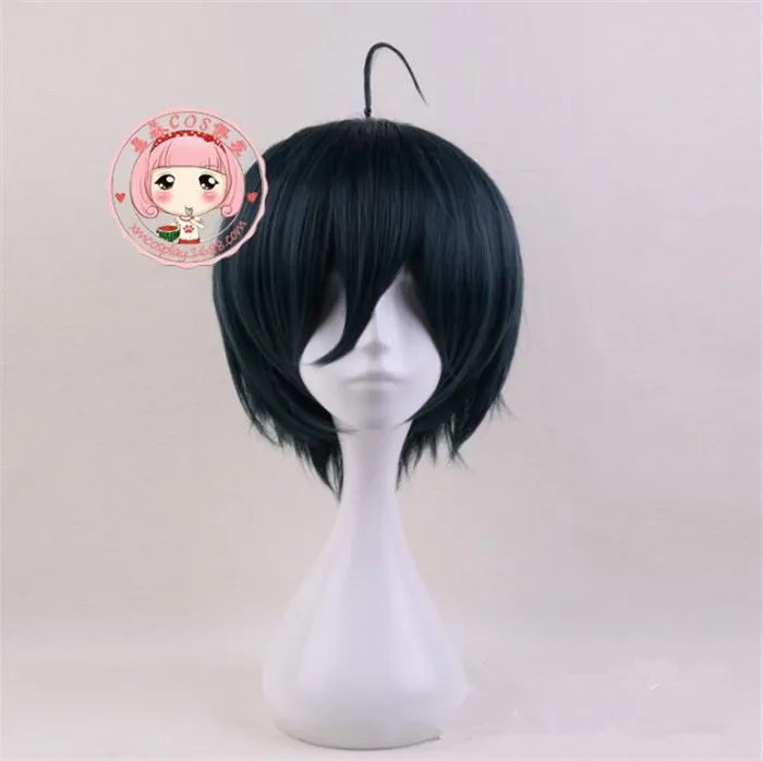 as picture show Shuichi Saihara парик для косплея Danganronpa V3: Killing Harmony костюм для игры парики для Хэллоуина Косплей волосы A567 - Цвет: as picture show