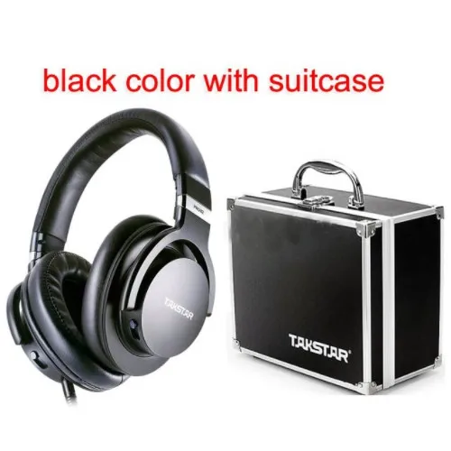 Черный Оригинальные Takstar PRO82/PRO 82 Стерео Динамические Hifi наушники регулируемые басы DJ гарнитура студийный мониторинг с чехол для переноски - Цвет: Черный