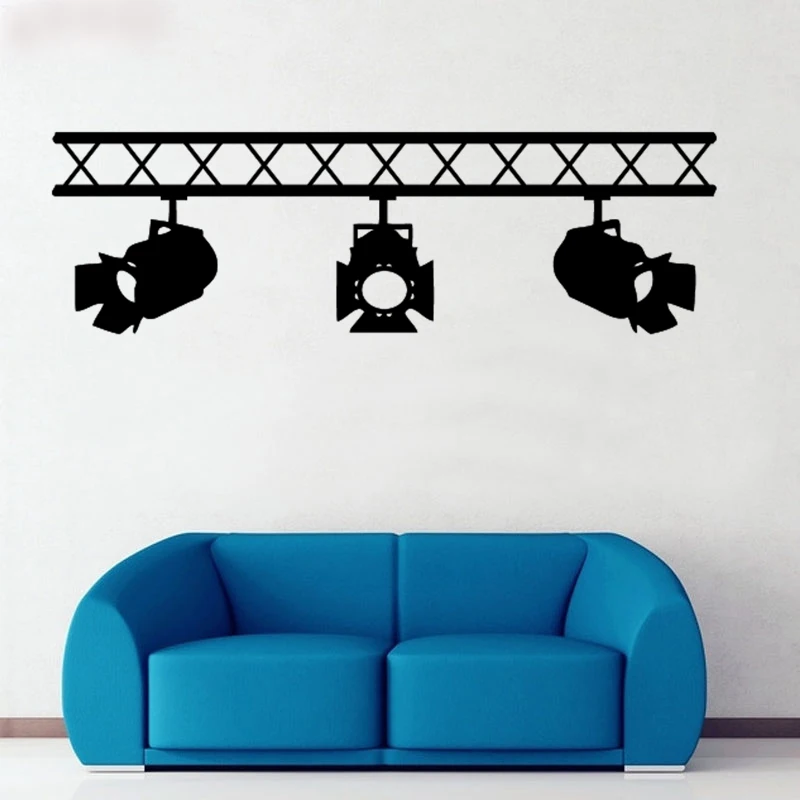 Танцующая сцена прожекторы настенные Стикеры пленка для кинотеатра съемные