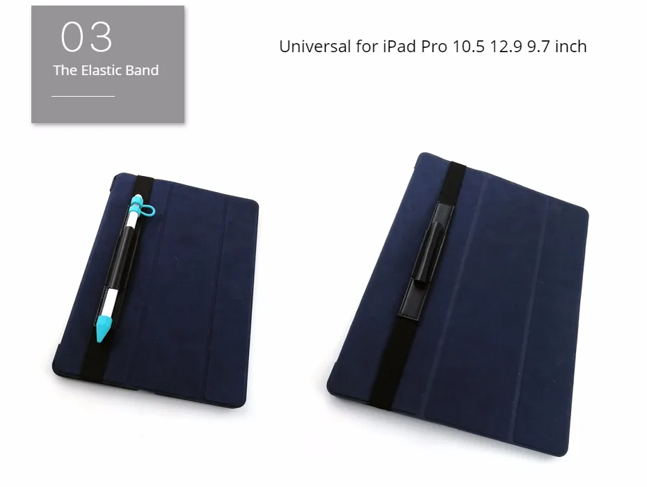 Чехол держатель для Apple Pencil, карман рукав искусственная кожа эластичная лента подходит iPad Pro 10,5 12,9 9,7 ручка с силиконовой кепки крышка