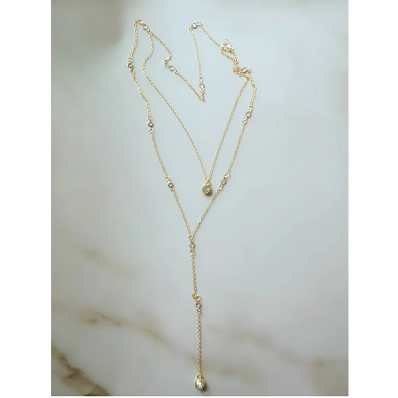 Фон ожерелье красивые кристаллы стразы назад или Золотая цепочка ожерелья