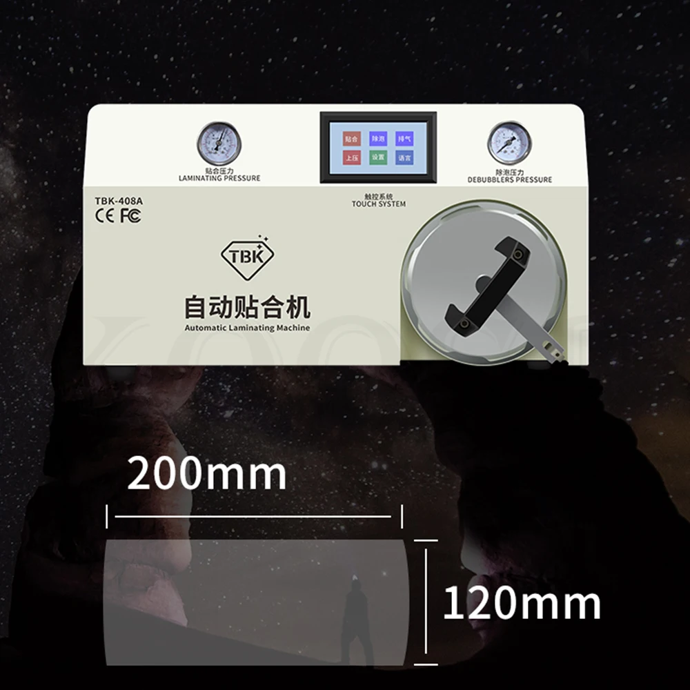 Новейший TBK-408A 15 дюймов вакуумный насос lcd OCA ламинатор Debubbler в одной машине для смартфона с сенсорным экраном