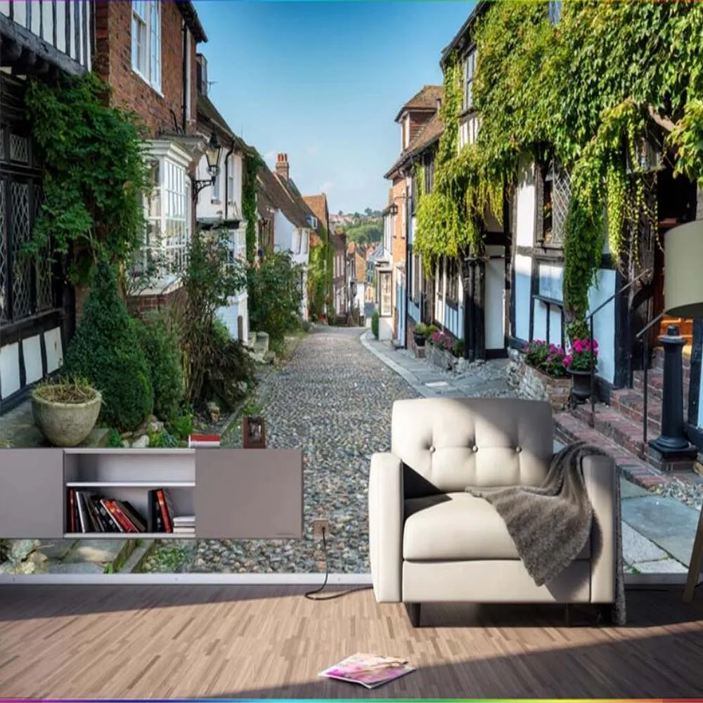 Италия Европейский уличный обои с изображением города росписи 3D печати фото