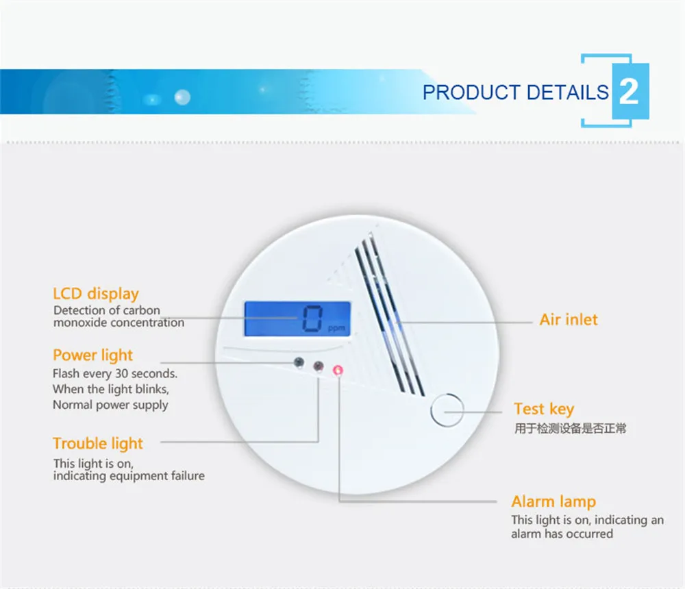 433MHz Independent Auto Dial Voice Wireless WIFI Fire Protection Smoke Detector Portable Alarm Sensors For security Alarm System