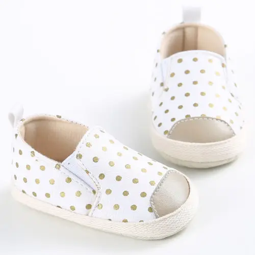 Милые Мокасины с принтом в горошек для маленьких мальчиков и девочек Обувь