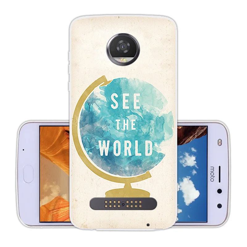 Для Motorola Moto Z2 z2 Play мягкие чехлы для телефонов XT1710 5 &quotЗвездный чехол Z (2nd Gen) Coque |