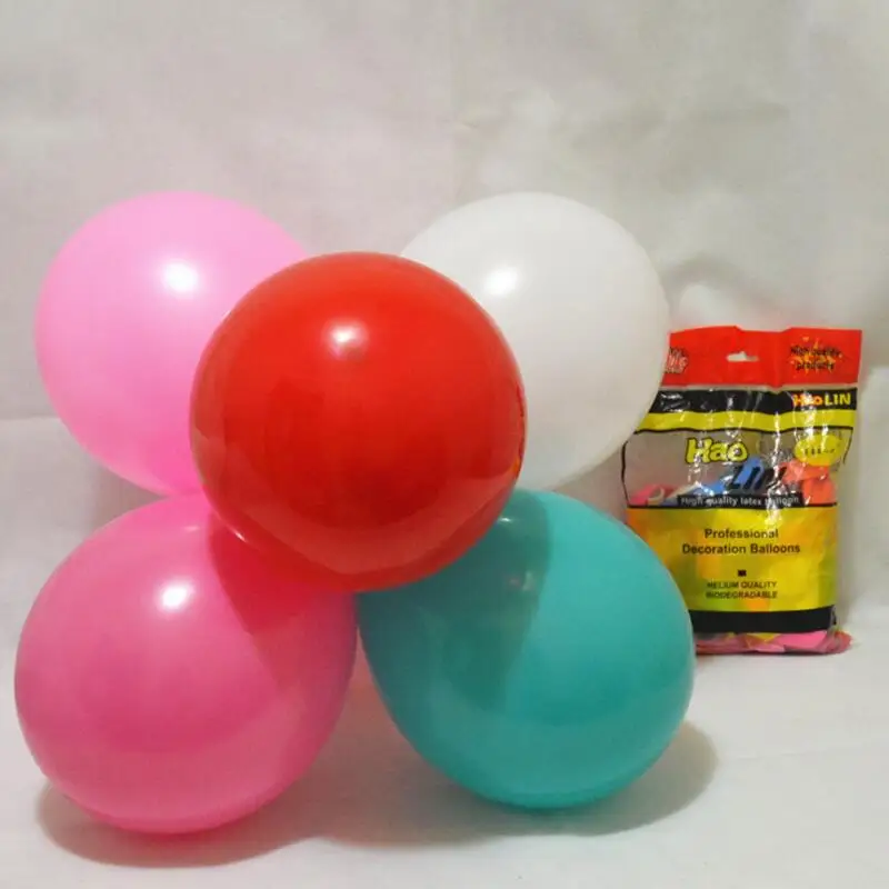 

200pcs/lot 10inch 2.2g Thick Matte Round Balloon Wedding Scene Layout Christmas Birthday Decoration Balloons Wholesale