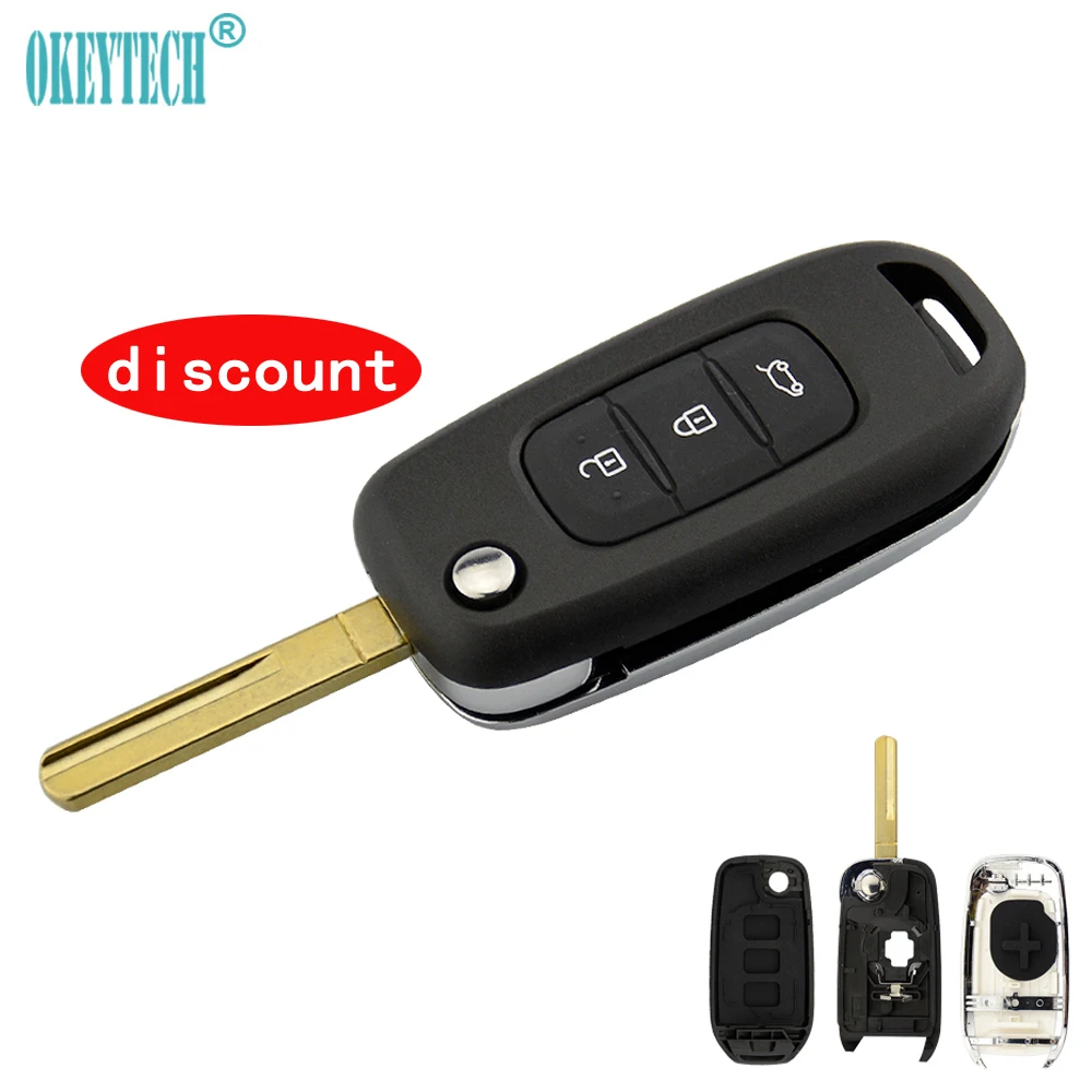 OkeyTech 3 кнопки Сменный Чехол для пульта дистанционного управления брелок с ключом