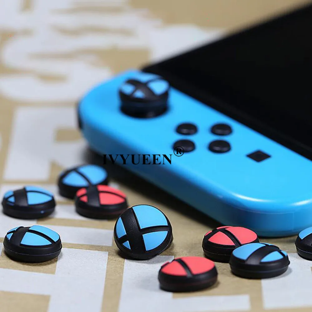 2 шт. аналоговые силиконовые колпачки IVYUEEN для переключателя консоли Joy Con ручки