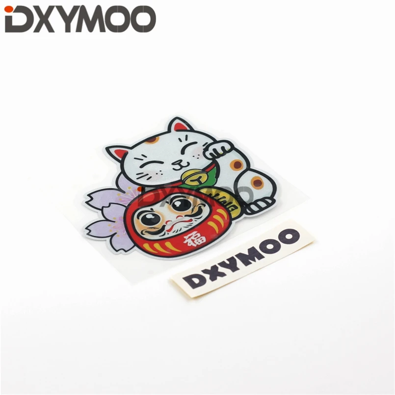 Мультяшная тележка на удачу интересные модные мотоциклетные наклейки японские