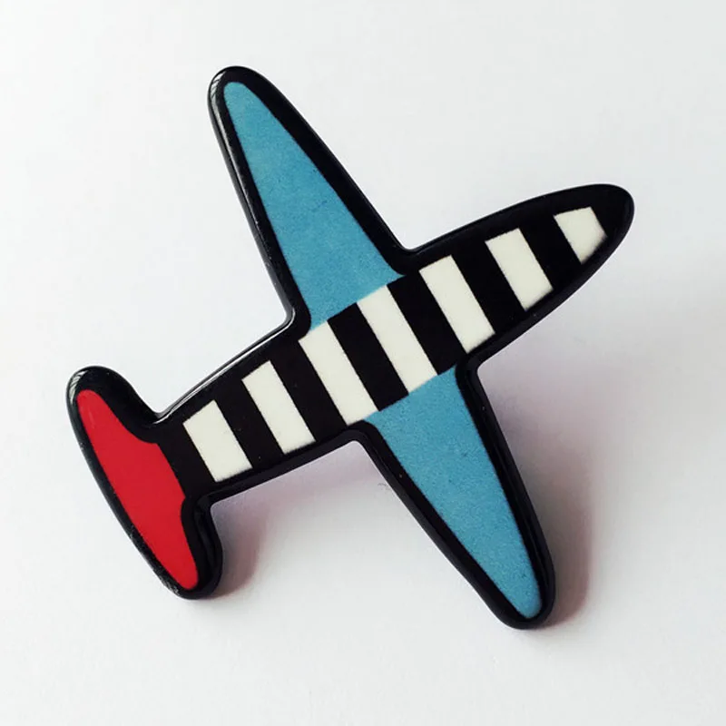 1 шт. знак U подобрать модные pin милый орнамент Цвет самолет Pin в морском стиле