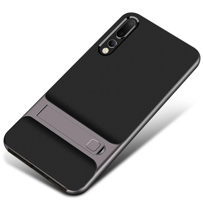 gray Для samsung Galaxy a7 чехол Роскошный мягкий силиконовый+ PC чехол с подставка гибридная Защита от царапин защитная задняя крышка чехол для samsung a7 A750 - Цвет: gray