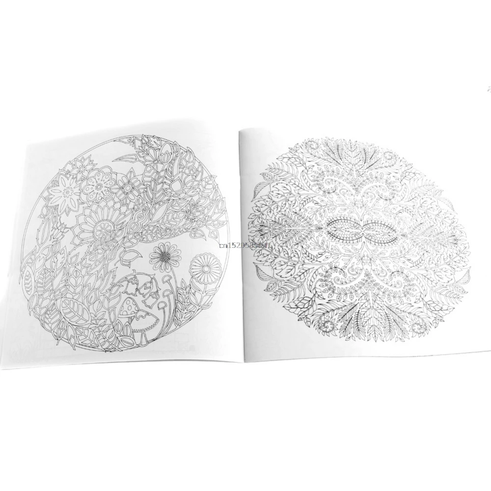 Английский взрослый тайна сад Охота сокровище раскраска книга|painting book|secret
