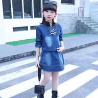 2019 new fashion baby girl clothes set summer baby girl denim coat jean skirt body suit sping and autumn jean clothing sets