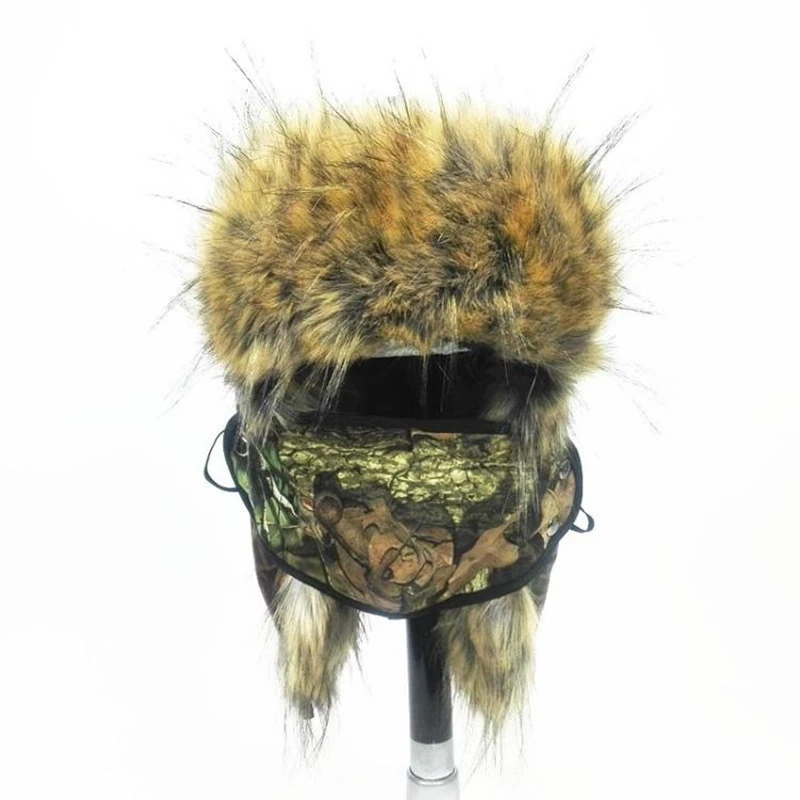 Открытый Bionic Камуфляж Дерево листья камуфляж зимняя охотничья шапка