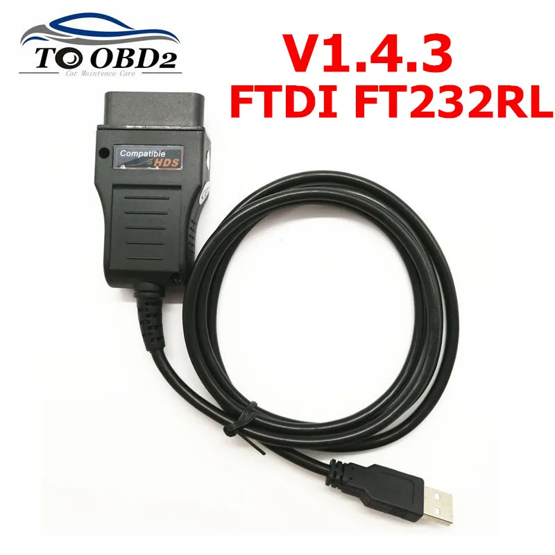 USB кабель HDS для Honda OBD2 диагностический V1.4.3 FT232RL Chip Auto поддержка нескольких