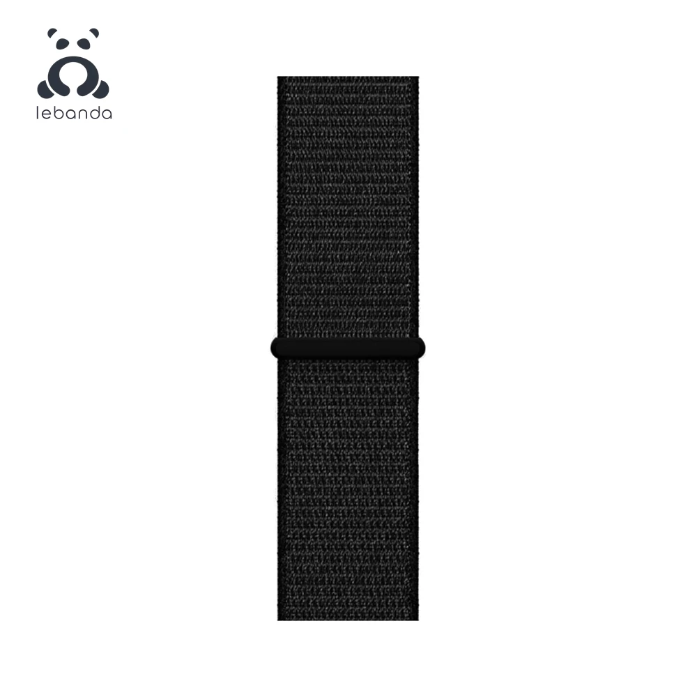 Whole Black Lebanda Sport loop для apple watch 5, 4, 3, 2, 1, ремешок для iwatch 38, 40, 42, 44 мм, тканый нейлоновый ремешок, Аляска, синий - Цвет ремешка: Whole Black