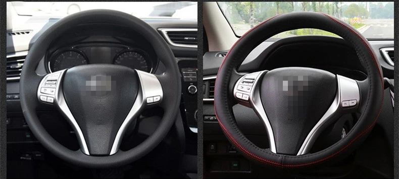 Чехлы на руль для Nissan Qashqai Dualis J11 2014 17 оплетка из мягкой кожи рулевое колесо