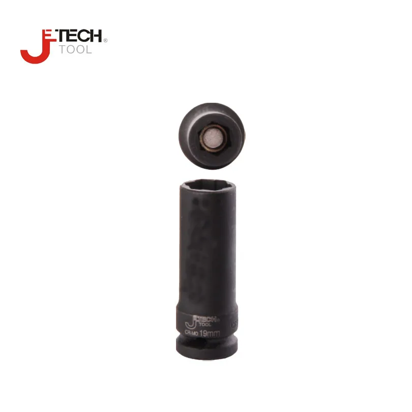 

Jetech Cr-Mo 80mm long black 1/2" dr. deep length magnetic impact socket 14.1mm 15mm 17mm 18.1mm 19.3mm 20.1mm 21.3mm to 34mm