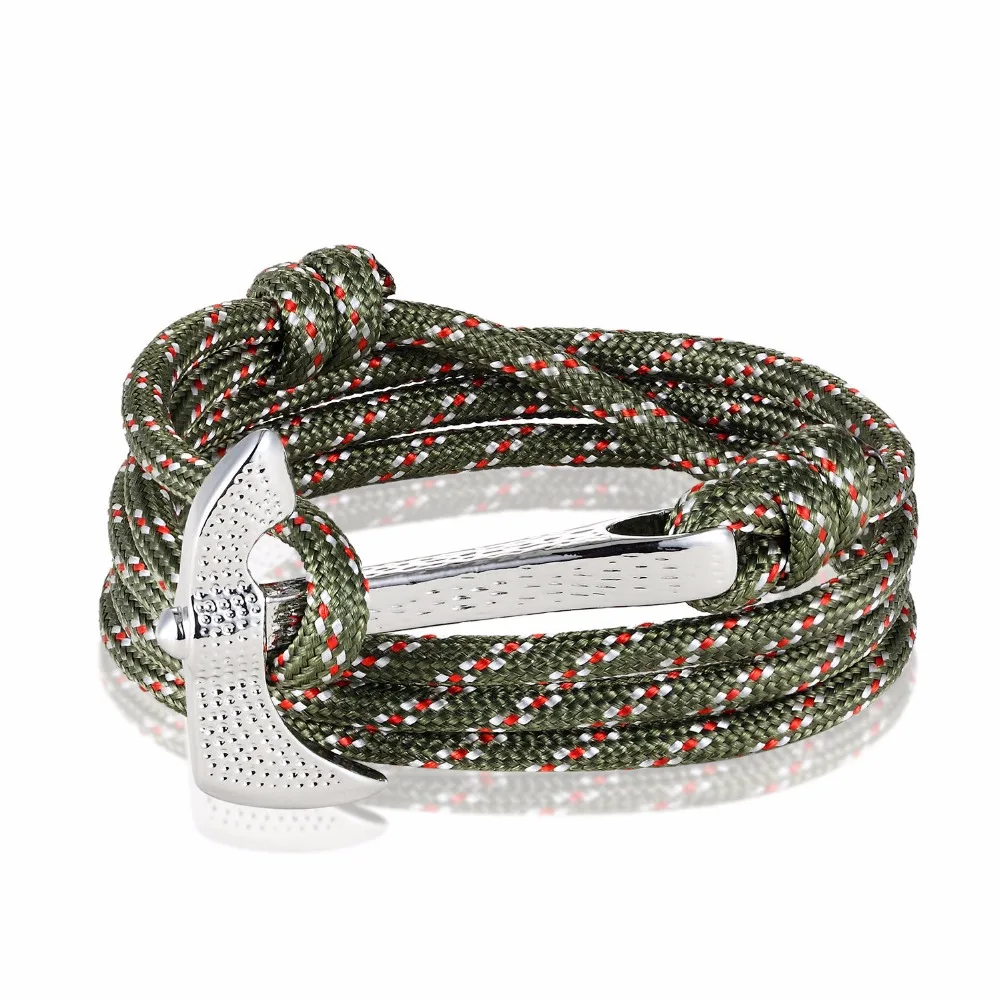 Ювелирные изделия многослойный золотой сплав Якорь Кожа браслет мужской для