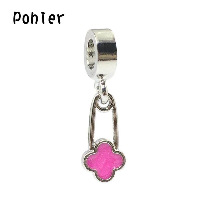 

Plum Flower Brooch,Pink Enamel Charm European Beads Fit Pandora Charms Bracelets&Bangles Necklace DIY Fashion Jewelry B00397