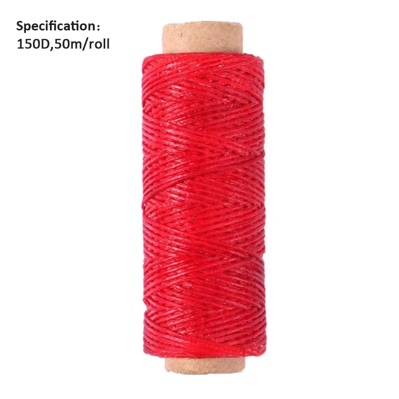 50M DIY 50/260 м 150D/16 плоская шьевая Вощеная линия, прочные нейлоновые кожаные швейные нитки для ремонта обуви, швейные инструменты - Цвет: 50M