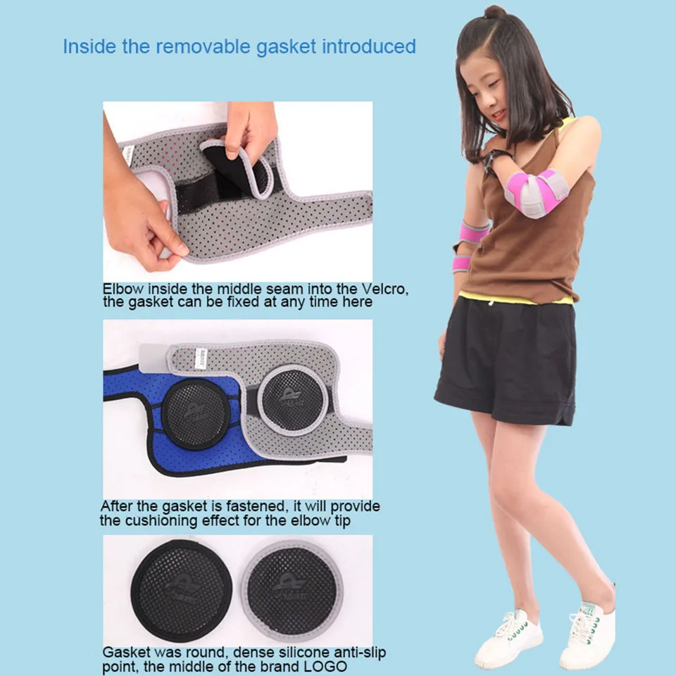 AOLIKES 1 пара Детские налокотники защита от падения спортивные Защитные