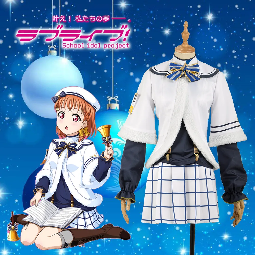 С таками тика LoveLive! SunShine! Aqours Рождество Carols Unawakened девушки женское платье юбка