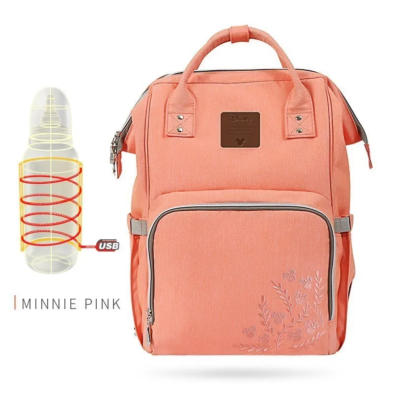 Disney Mommy сумка для подгузников для беременных USB Водонепроницаемая сумка для подгузников дорожный рюкзак большой емкости сумка для ухода за ребенком mochila maternidade - Цвет: 4