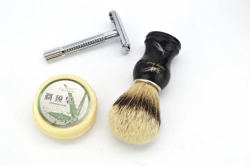 Silvertip badger набор кистей для бритья для мужчин, подставка для бритья, отвертка двухсторонняя бритва, миска-чашка для бритья, мыло для бритья