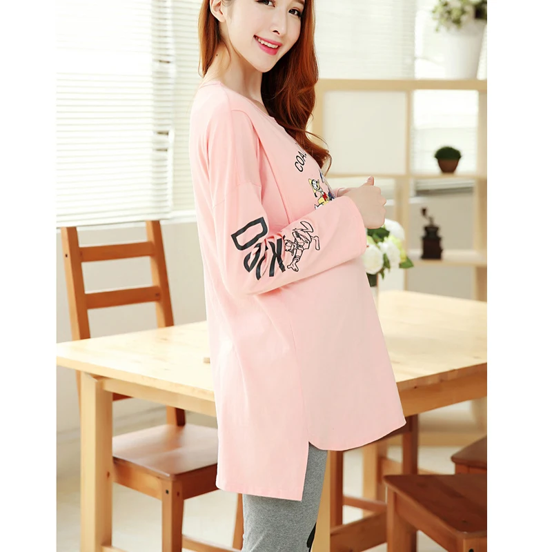 Пижама для кормящих матерей OkayMom хлопковая ночная рубашка беременных и сорочка с