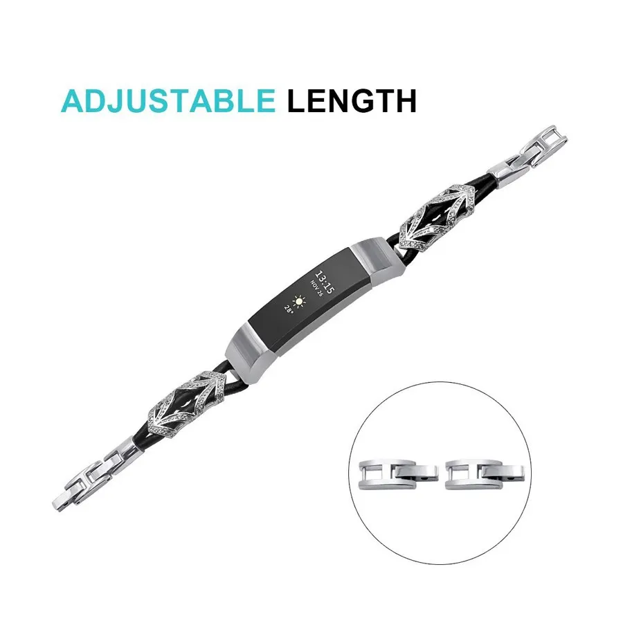 Ремешок для часов из нержавеющей стали кожаный браслет Fitbit Alta сменный Браслет