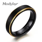 Женское и мужское кольцо с вольфрамовым покрытием Modyle, черного и золотого цвета, 5 мм, 2021