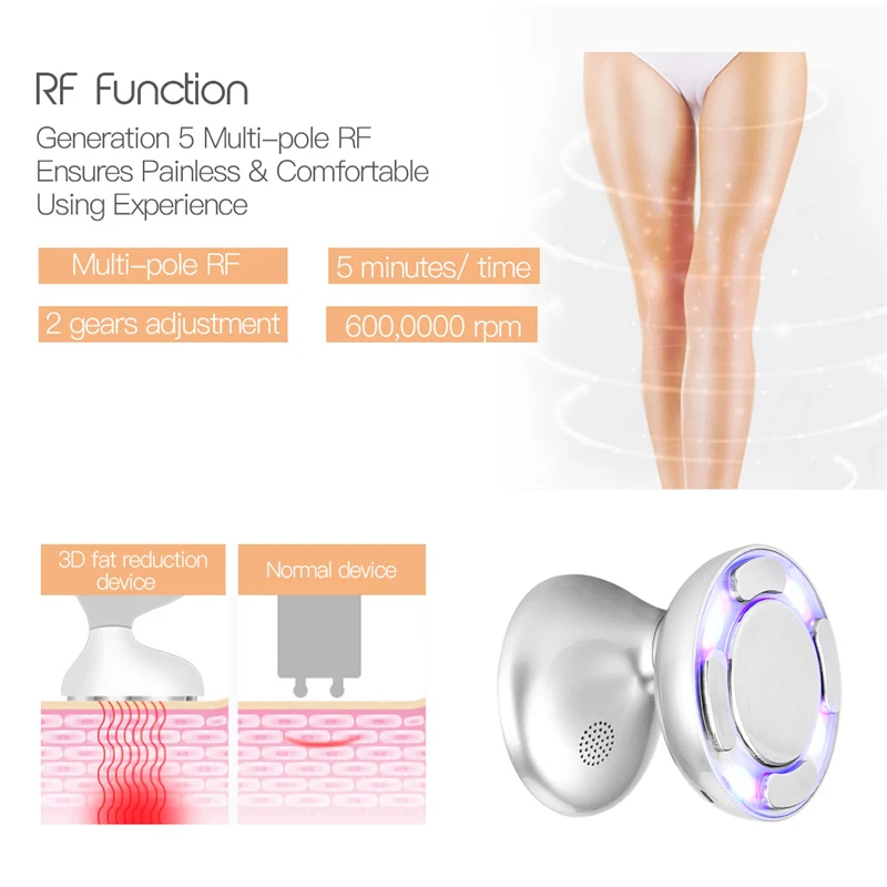 Nano IPL RF ультразвуковая кавитация жиросжигатель 3D коррекция фигуры для похудения и укрепления светодиодный фотонный омоложение Массажер для подтяжки лица