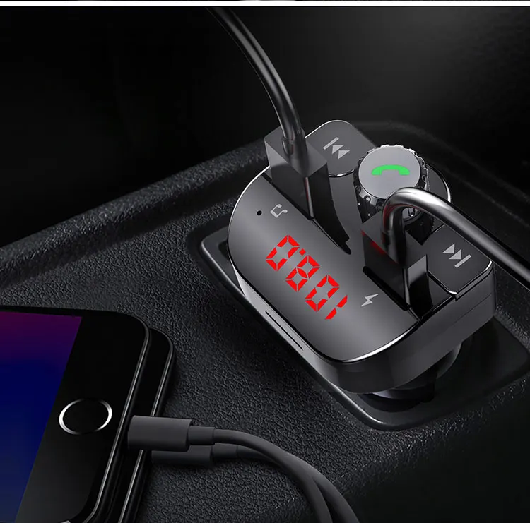 CDEN fm-передатчик Автомобильный mp3 музыкальный плеер Bluetooth автомобильный комплект Bluetooth приемник Двойной Зарядное устройство USB U диск TF карта музыкальный плеер