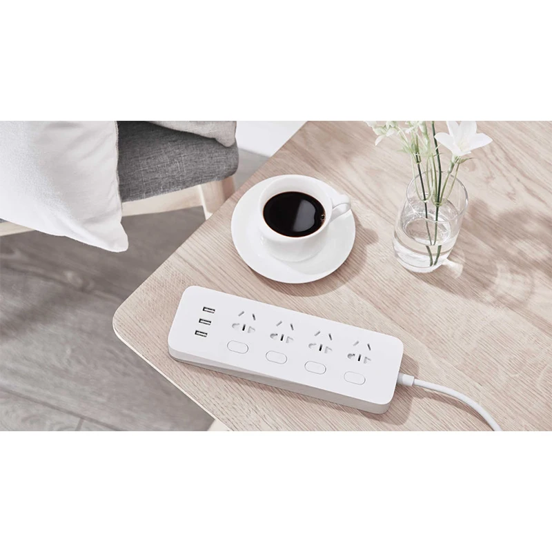 Оригинальный удлинитель Xiaomi Mijia 4 розетки отдельных переключателя 5 В/2 1 А 3 USB