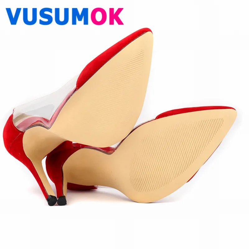 2015 Новый Красной Подошвой Насосы Женская Обувь Высокие Каблуки 11 СМ стадо