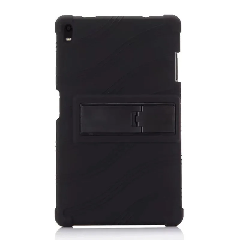 black Мягкий силиконовый чехол на заднюю панель для lenovo Tab 4 8 plus TB-8704N TB-8704F чехол для планшета Для lenovo Tab 4 8 plus Чехол+ пленка+ ручка - Цвет: black