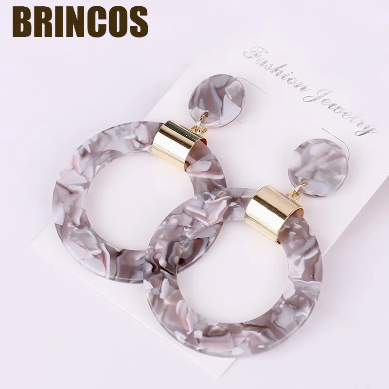 2 Версия handmadeCC сережки blueearringsblueearrings акриловые серьги женские орнаменты богемные золотые осыпающиеся ретро звезды корейские - Окраска металла: 2