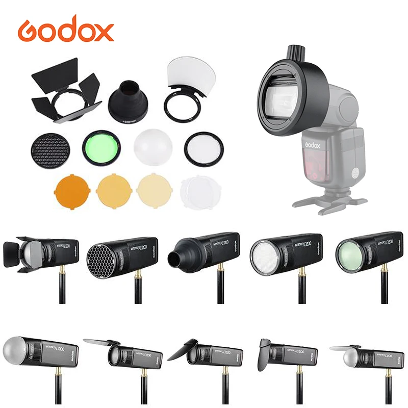 Набор аксессуаров для вспышки Godox AK R1 Flash light AD200 H200R Speed светильник TT685