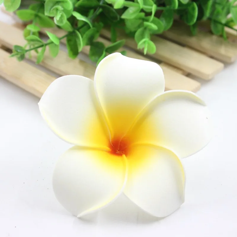 milk white 10 шт 9 см Плюмерия Гавайская Пена ФРАНЖИПАНИ искусственный цветок для украшения свадебной вечеринки - Цвет: milk white