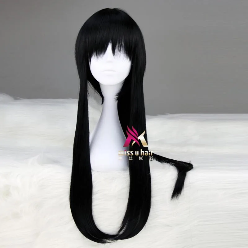 black Японское аниме D. Gray-man мужской Yu Kanda косплей парик для ролевых игр Yu Kanda черный парик с длинными волосами костюмы - Цвет: black