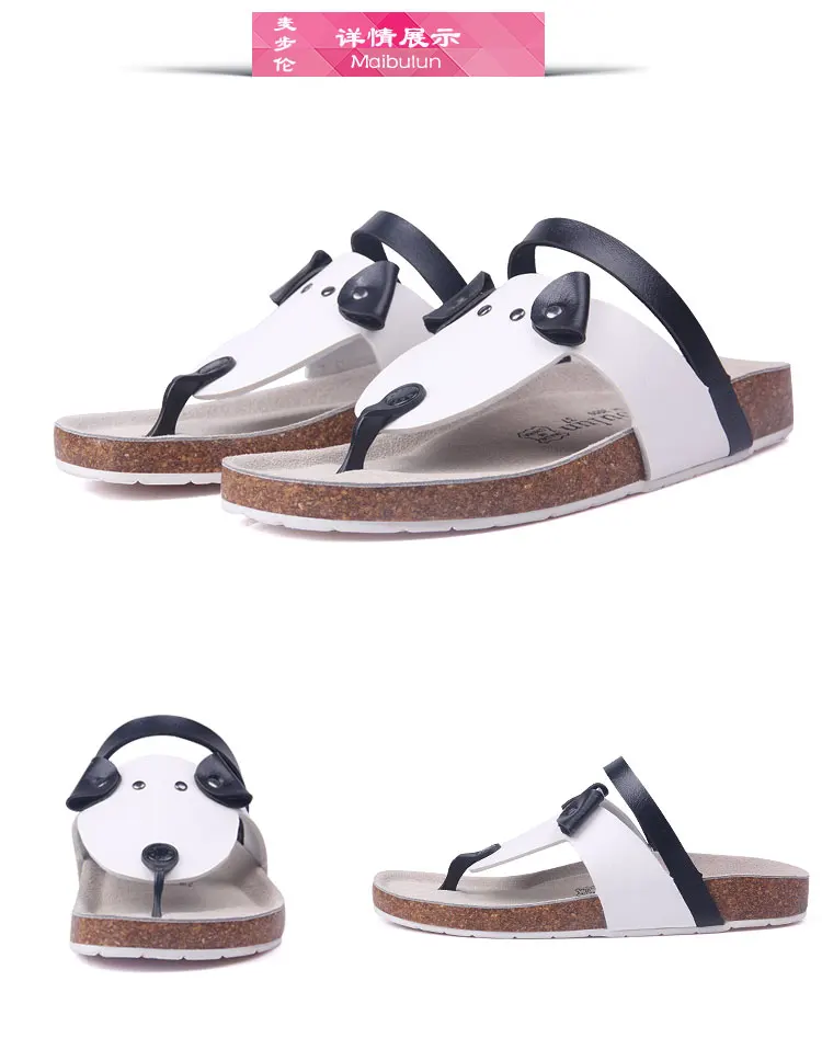 Summer Women Cartoon Puppy Cork Flip Flops Slipper Fashion Summer Beach women Slippers Casual Sandals women 35-44