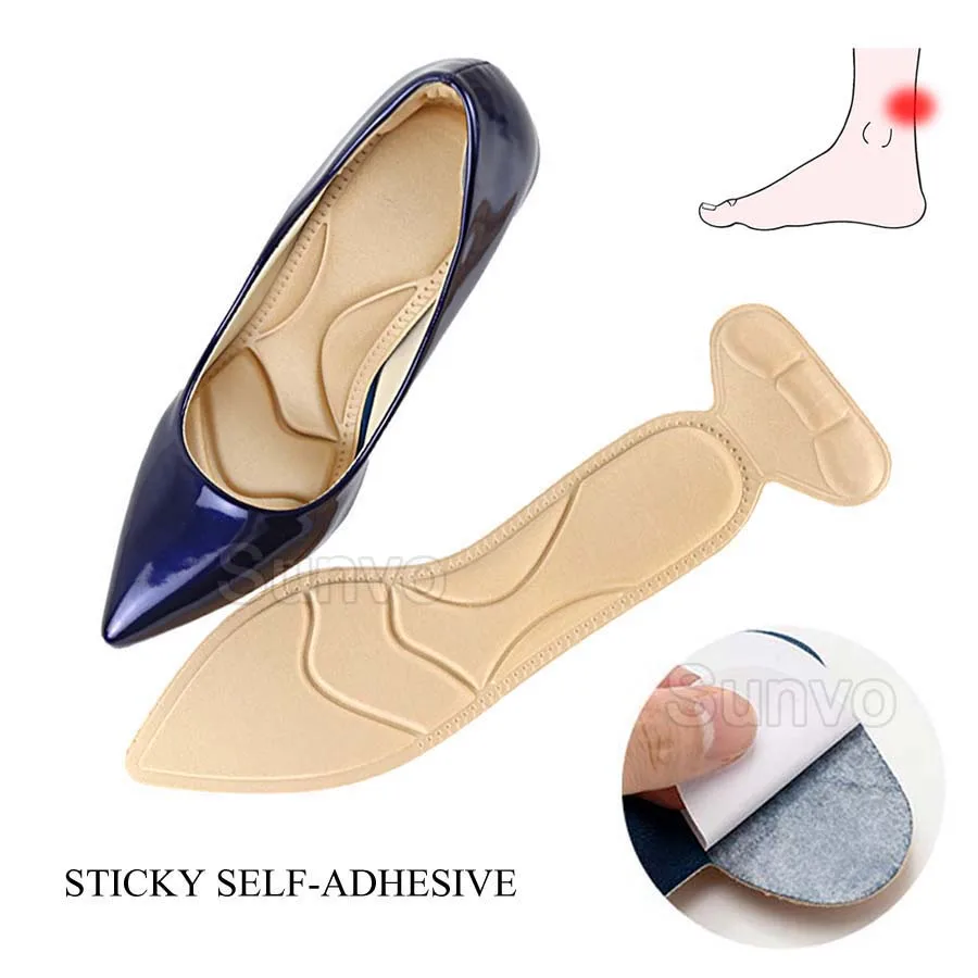 5D Soft Sponge Pointed High Heels Insole for Flat Foot Pain Relief Massage Arch Support Shoes Pads Heel Protector Insert Soles