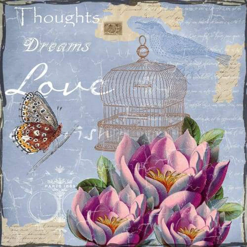 

GLymg Thoughts Dreams Love Adults Diy Embroidery Craft Painting 5d Diamond Rhinestones Painting Embroidery Diamond Art Wall