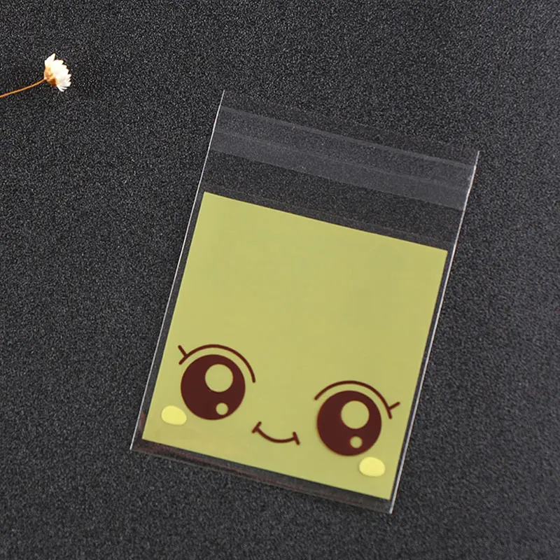 100 шт./лот клейкая сумка с милыми глазами печенье diy Подарочные сумки для