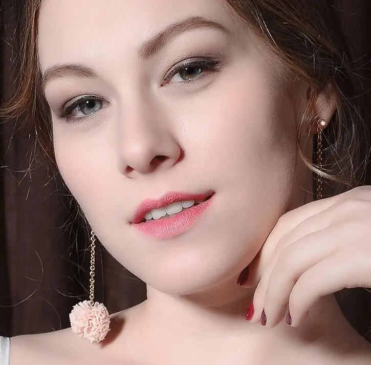 601 минималистичный темперамент шелк благородные оригинальные модные серьги