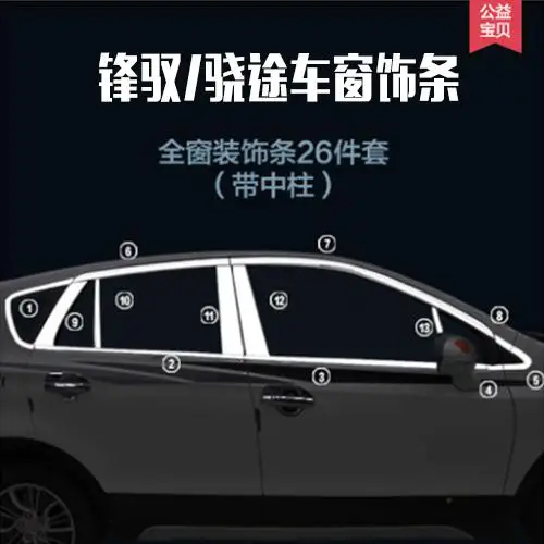 Высококачественная нержавеющая сталь полоски окна автомобиля отделка украшения аксессуары для стайлинга автомобилей для Suzuki SX4 S-Cross S Крест - Цвет: 3