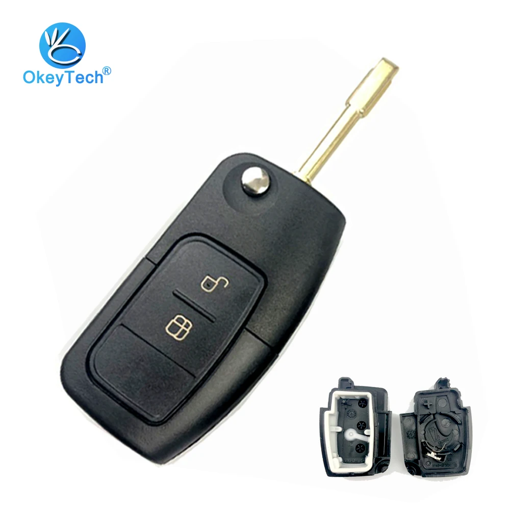 Откидной Чехол OkeyTech для автомобильного ключа Ford Focus Mk2 Mk3 Mk4 2 Fiesta Mondeo Ranger Fusion S Max Button