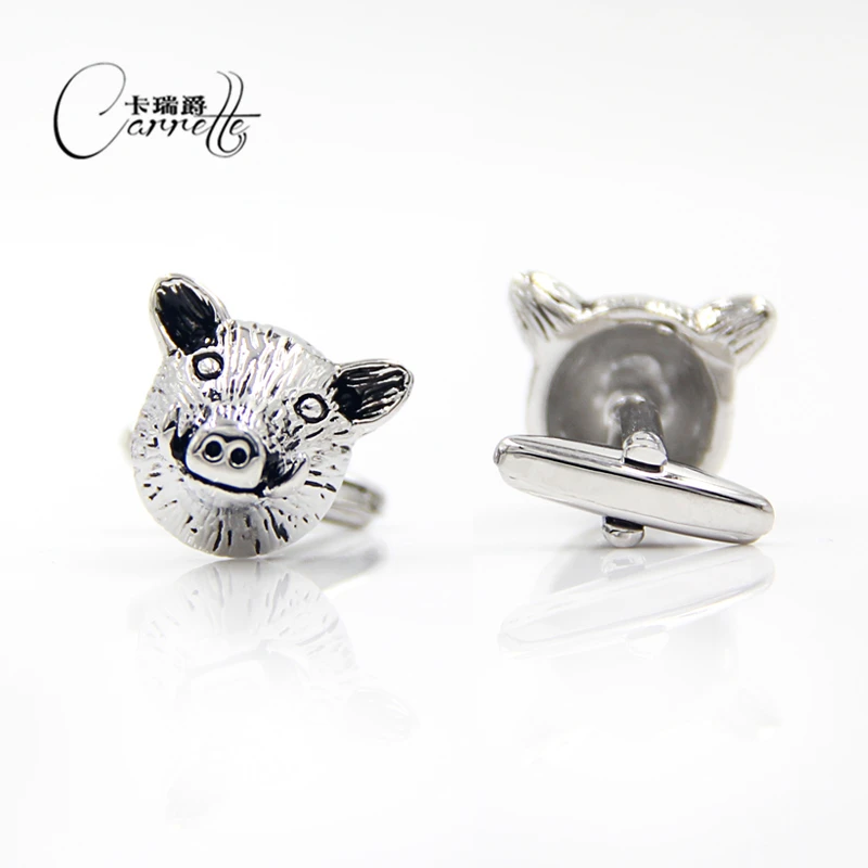 Прямые продажи с фабрики забавные манжеты в форме головы свиньи для мужчин и